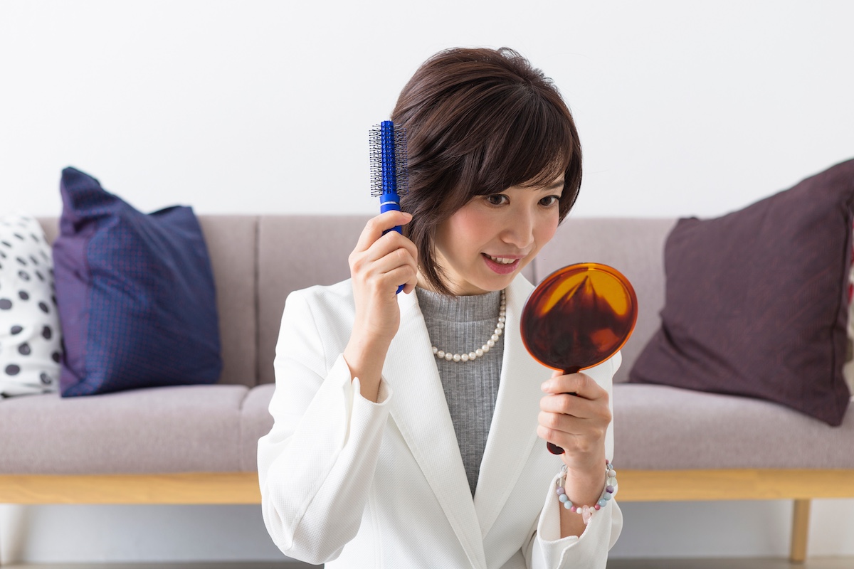 ウィッグの着用方法
