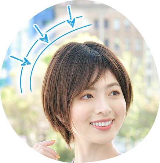 ウィッグの接触冷感加工