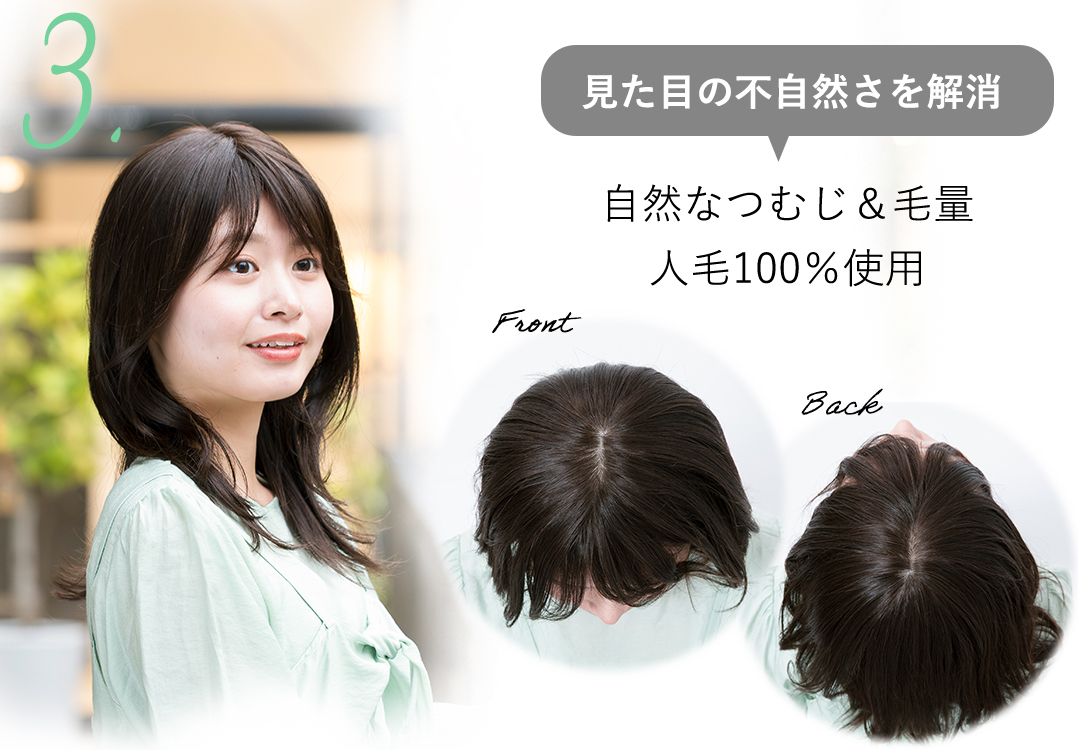 見た目の不自然さを解消