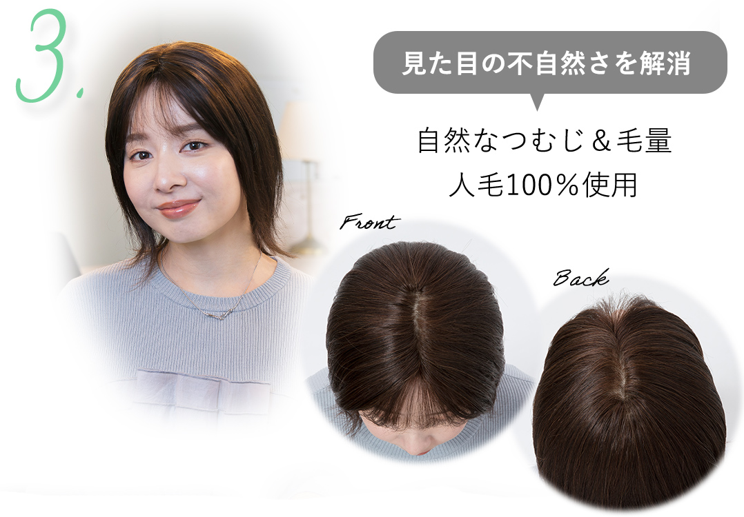 見た目の不自然さを解消